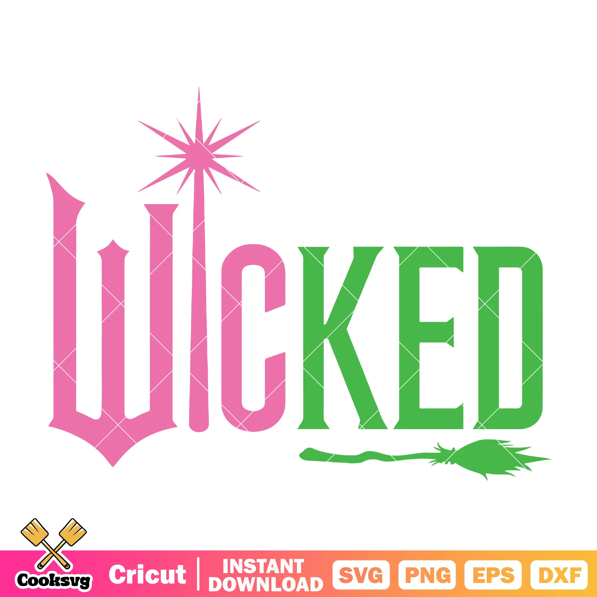 Wicked movie logo design svg, wicked movie logo svg, wicked movie svg
