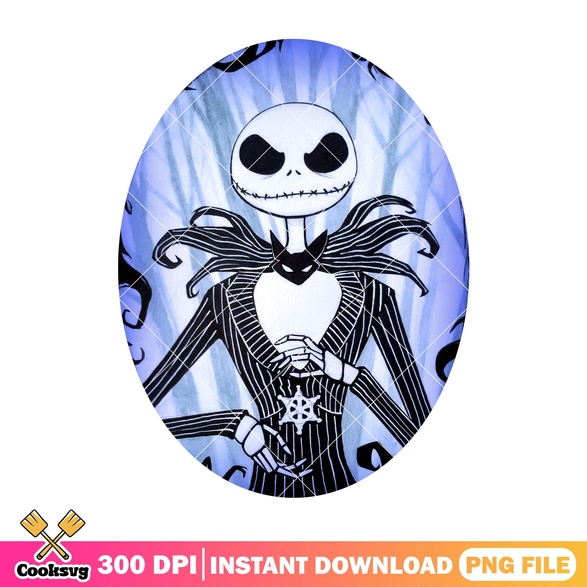 Winter jack skellington png, halloween happy png, disney art png