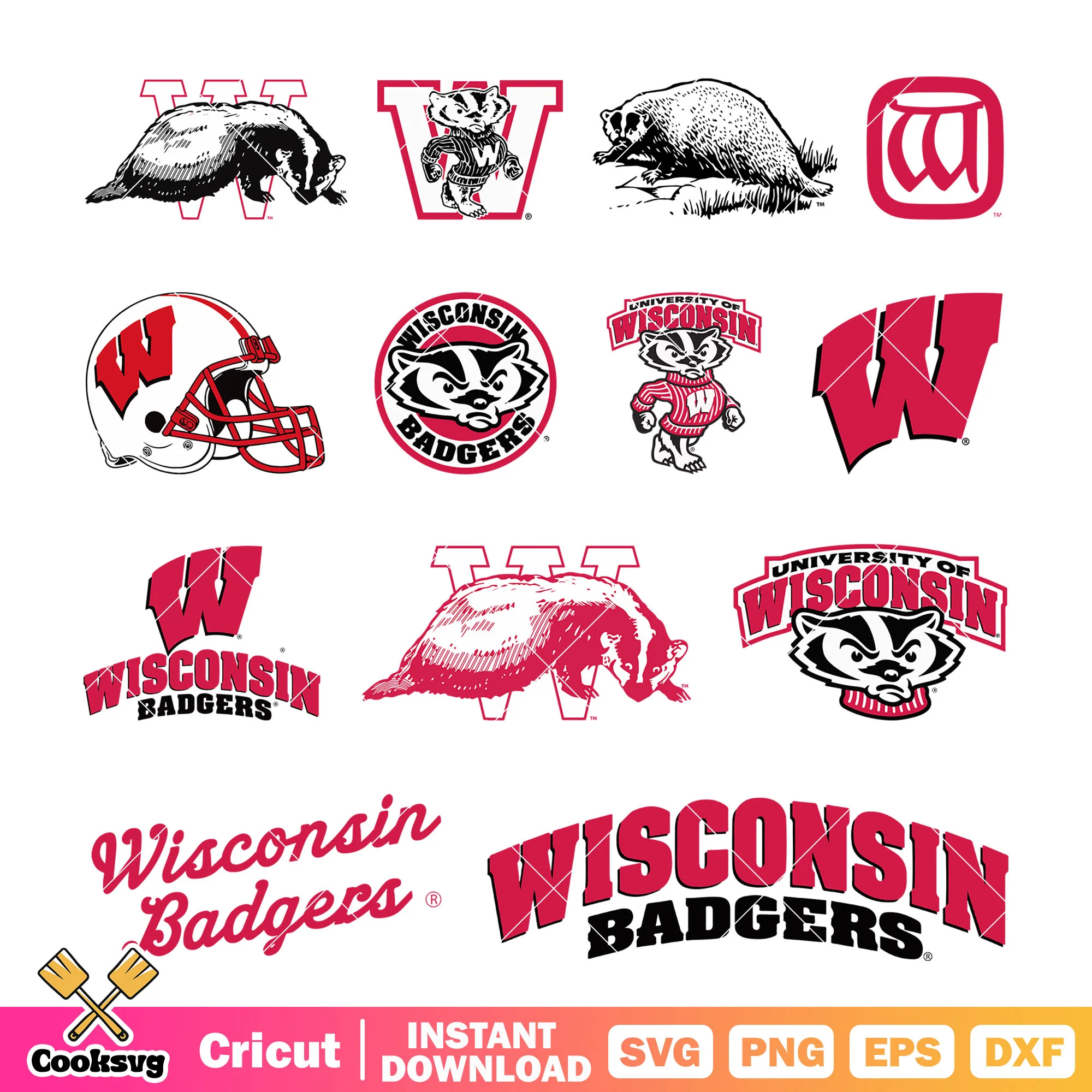 wisconsin badgers Ncaa logo bundle svg, wisconsin badgers svg