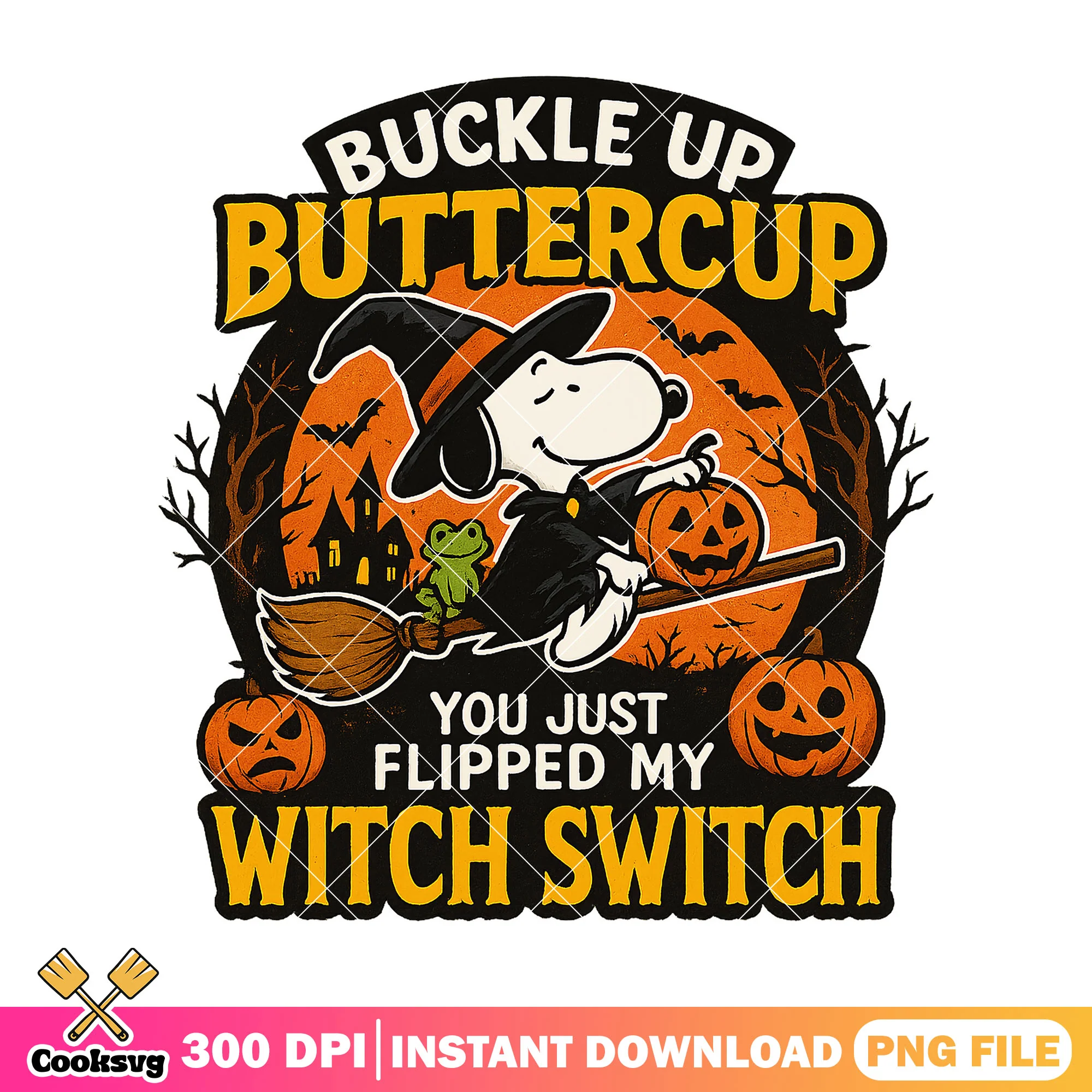 Witch switch boo snoopy png, halloween jokes png, snoopy dog png