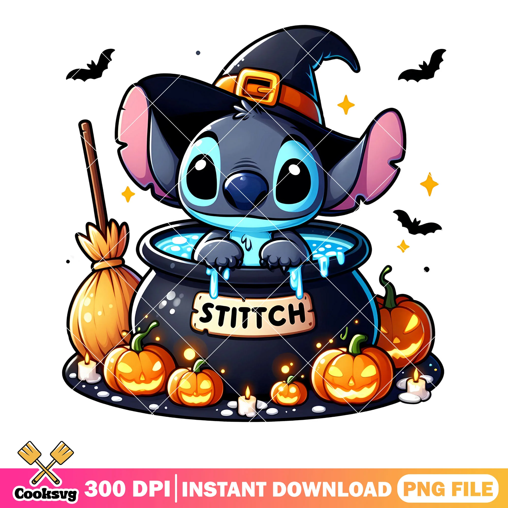 Witch the stittch png, witch costume png, disney halloween png