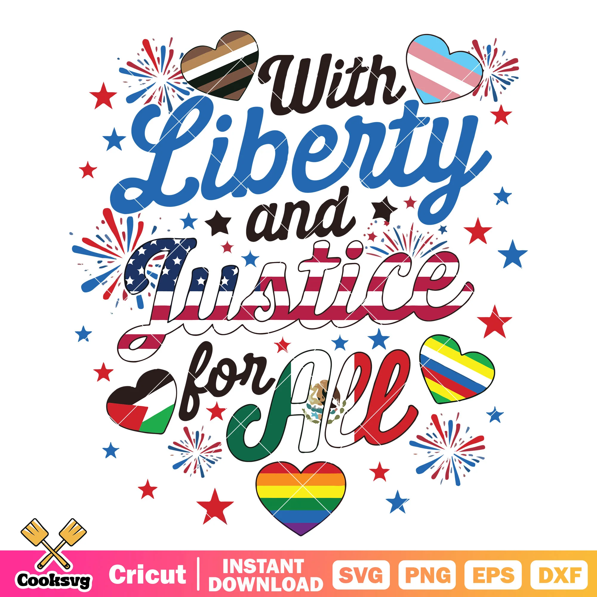 With liberty justice for all svg, anti trump svg, justice for all svg
