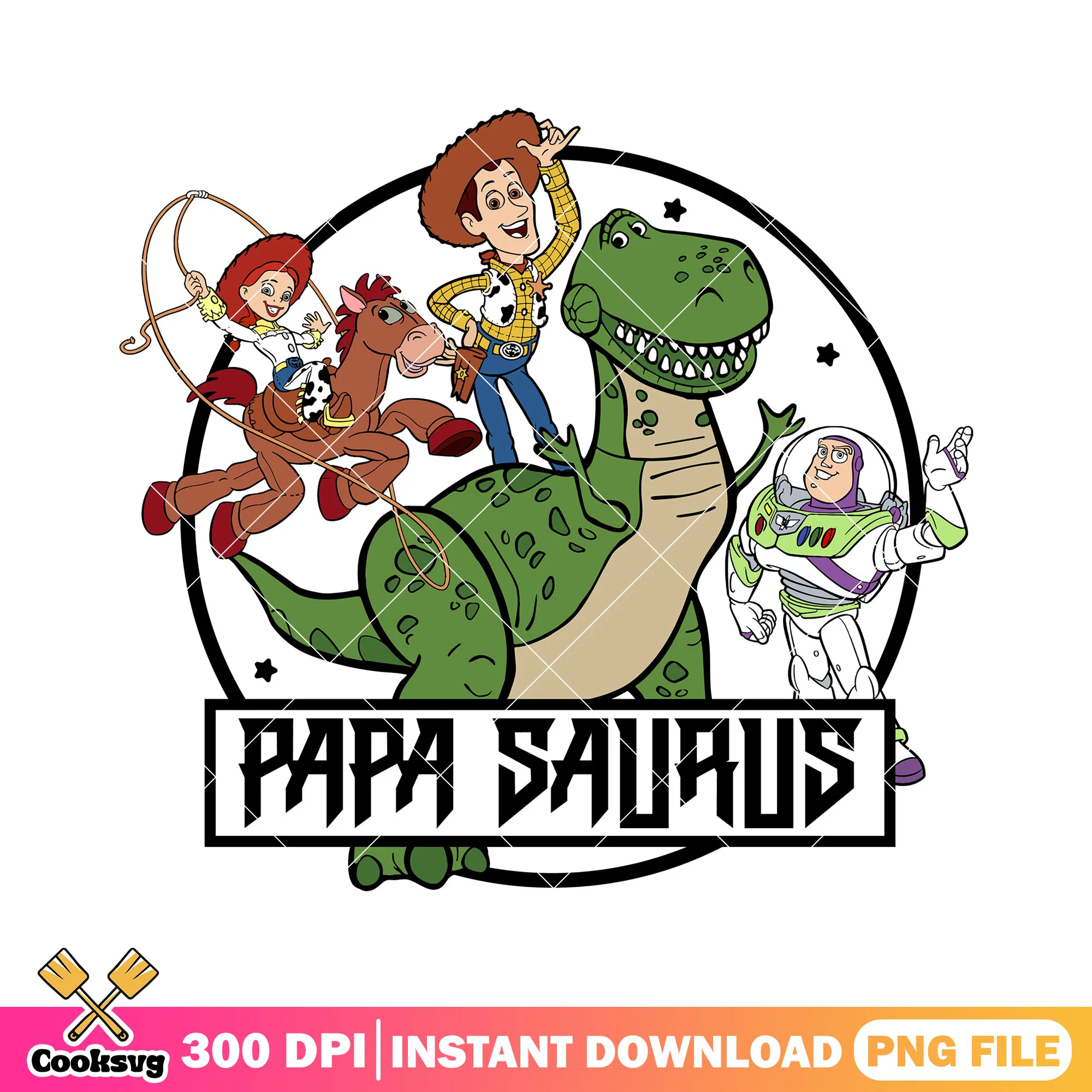 Woody papa saurus png, buzz lightyear png, funny dad png, dad life png