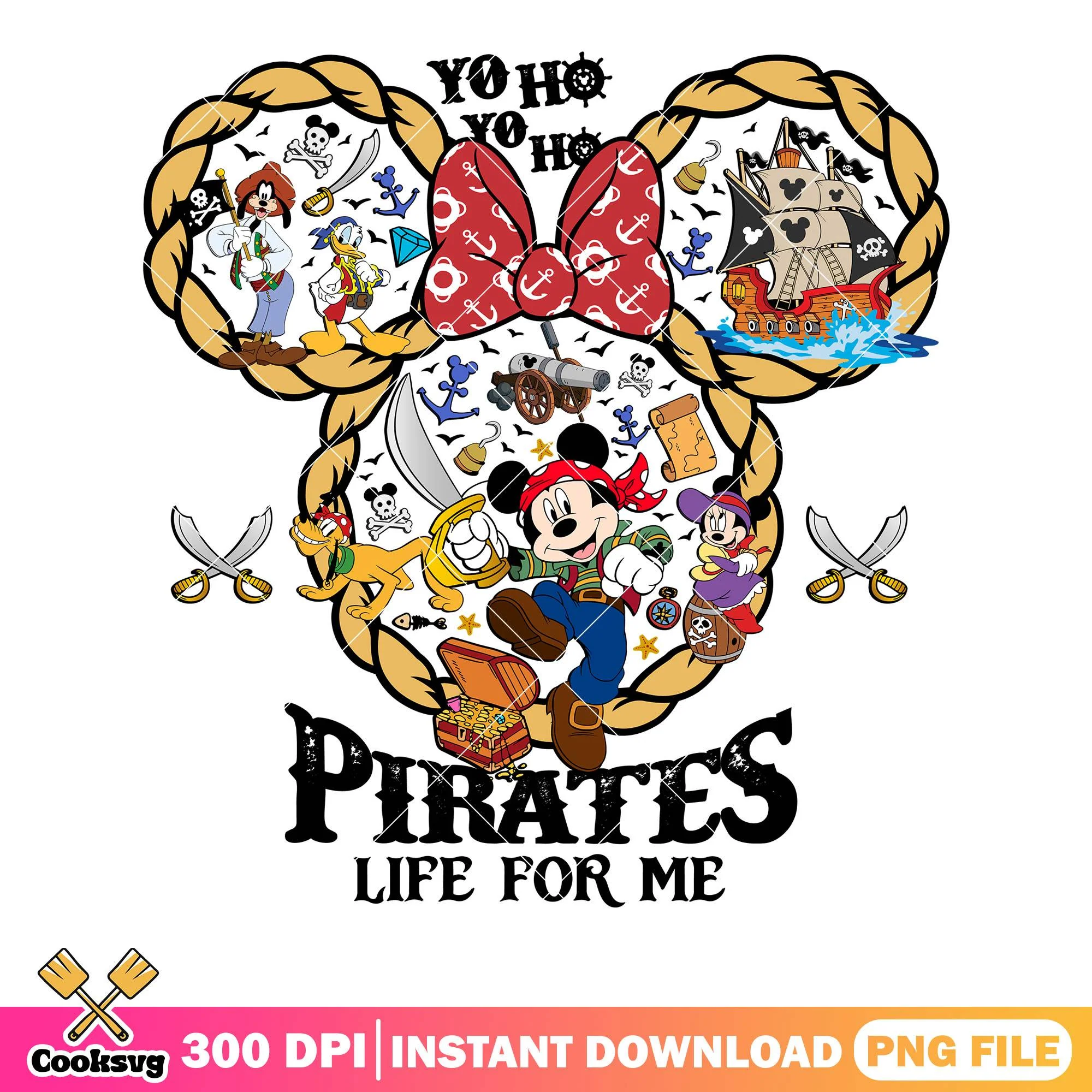 Yo ho yo ho mickey friends png, disney cruise png, mickey mouse png