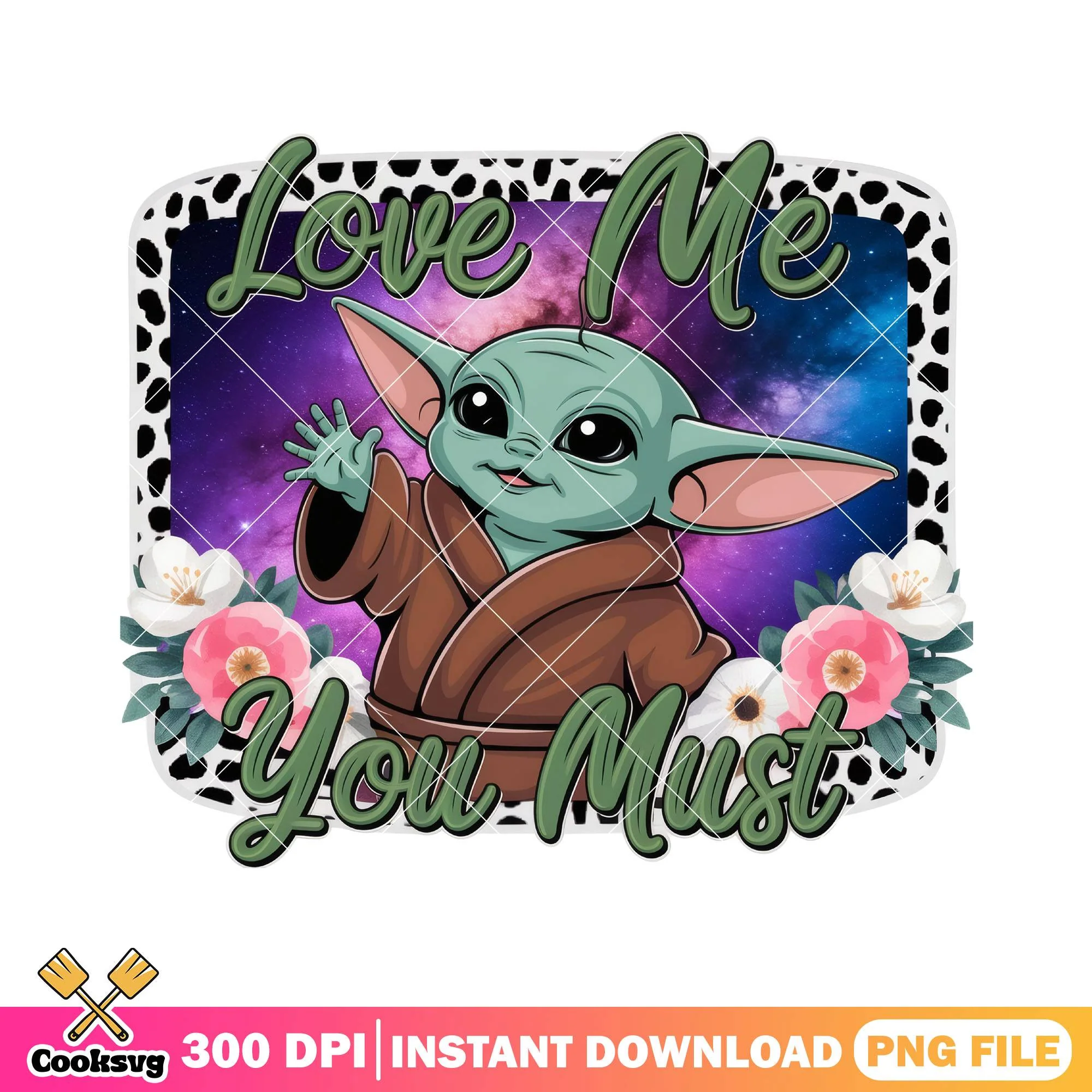 Yoda love me you must png, baby yoda png, yoda star wars png