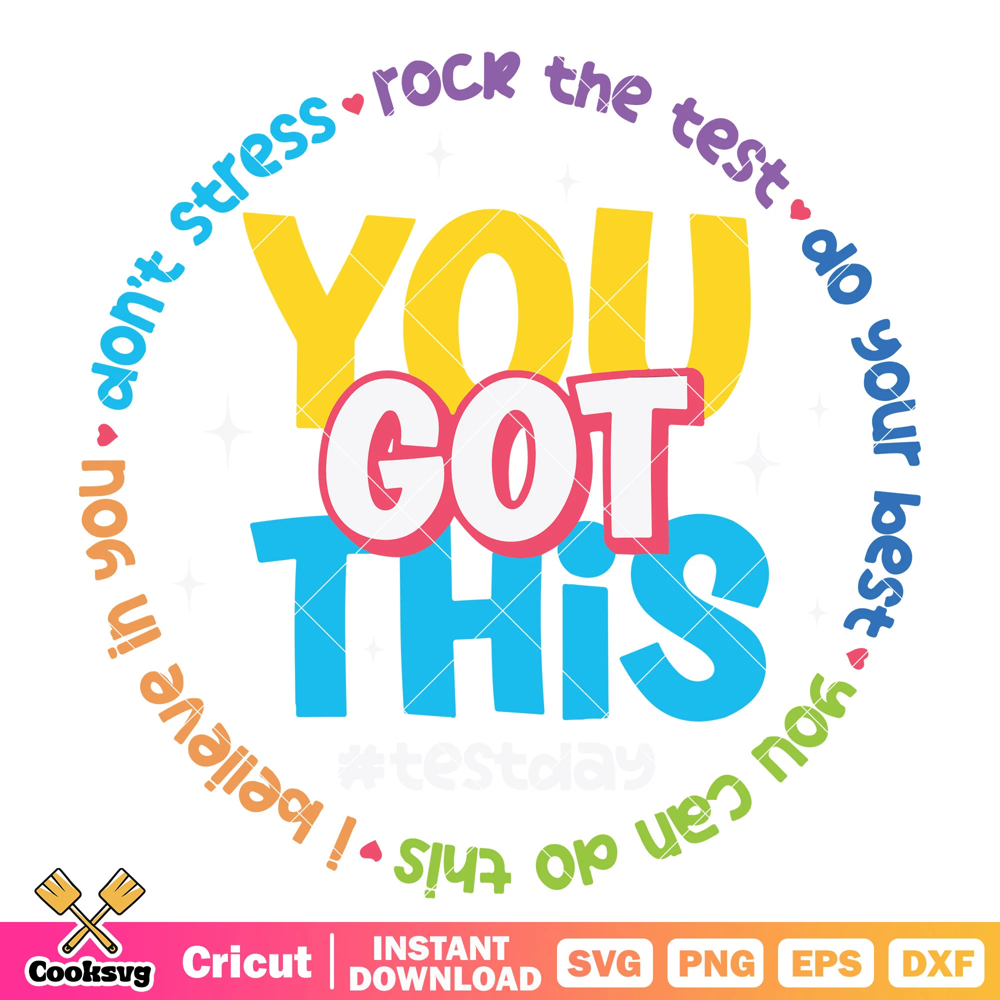 You got this rock the test svg, test day svg, you got this svg