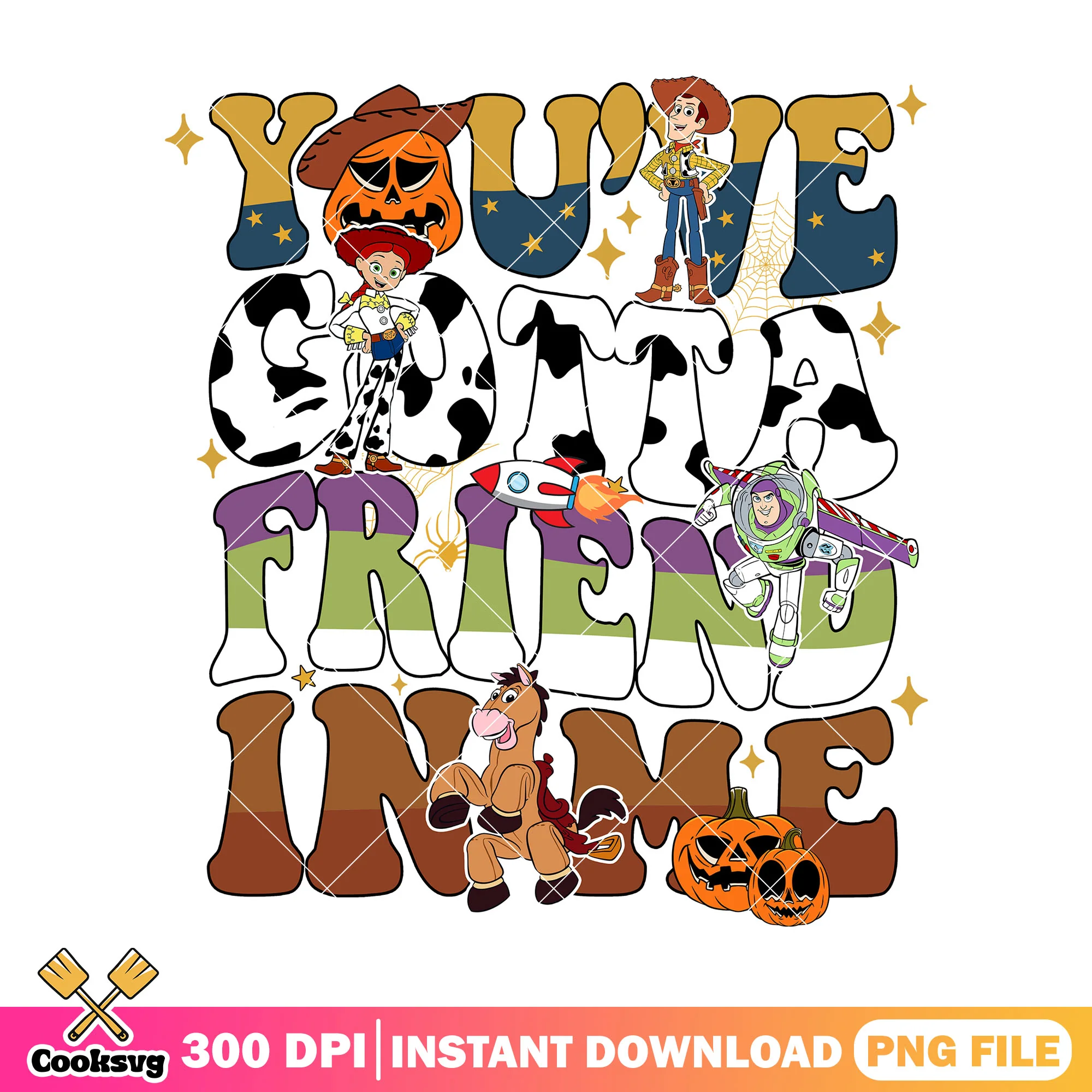 You have gotta friend in me png, halloween art png, disney toy png