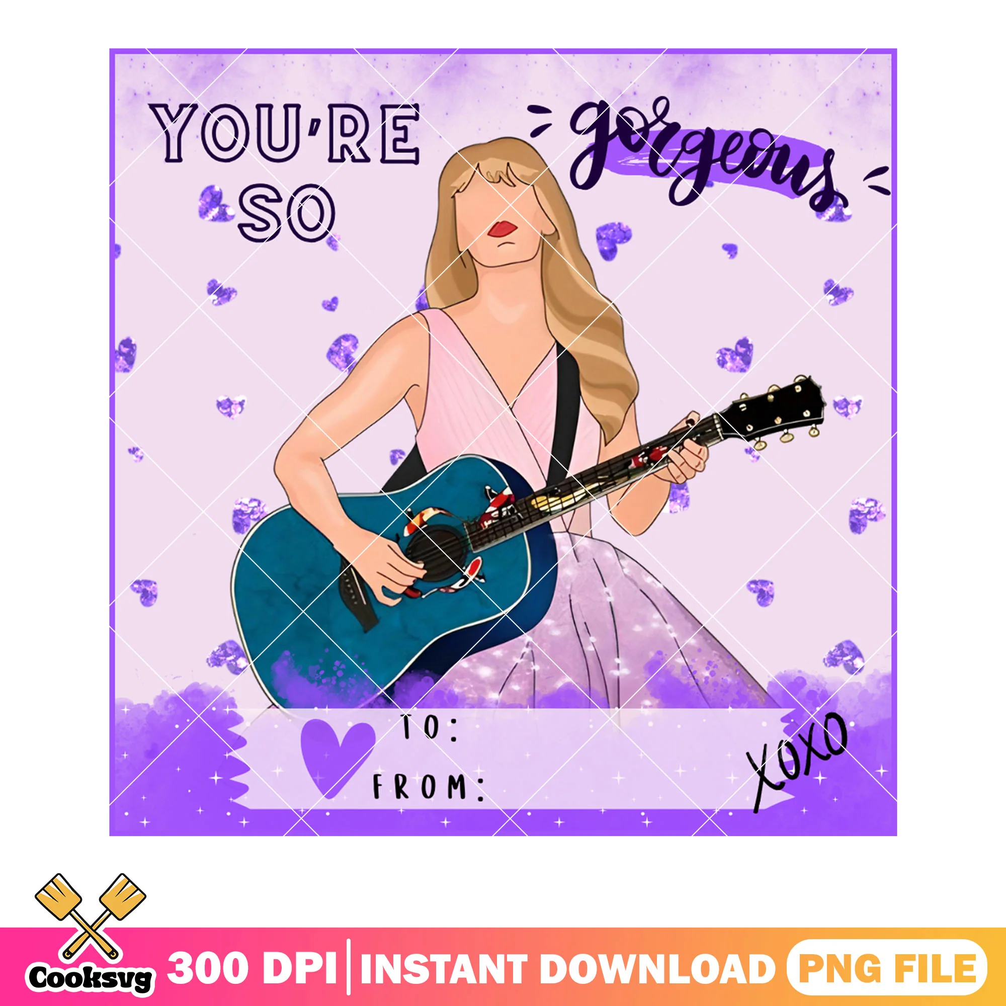 You re so gorgeous valentine png, valentine stamp png, taylor swift png