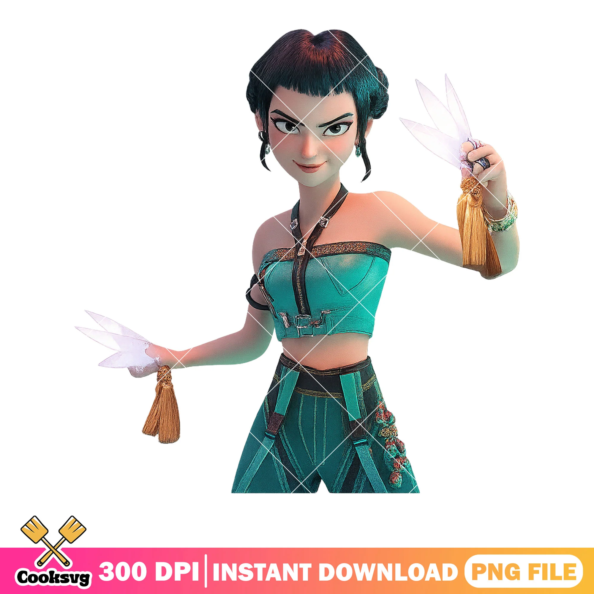 Zoey 3d huntrx kpop png, warrior action pose png, 3d logo zoey png