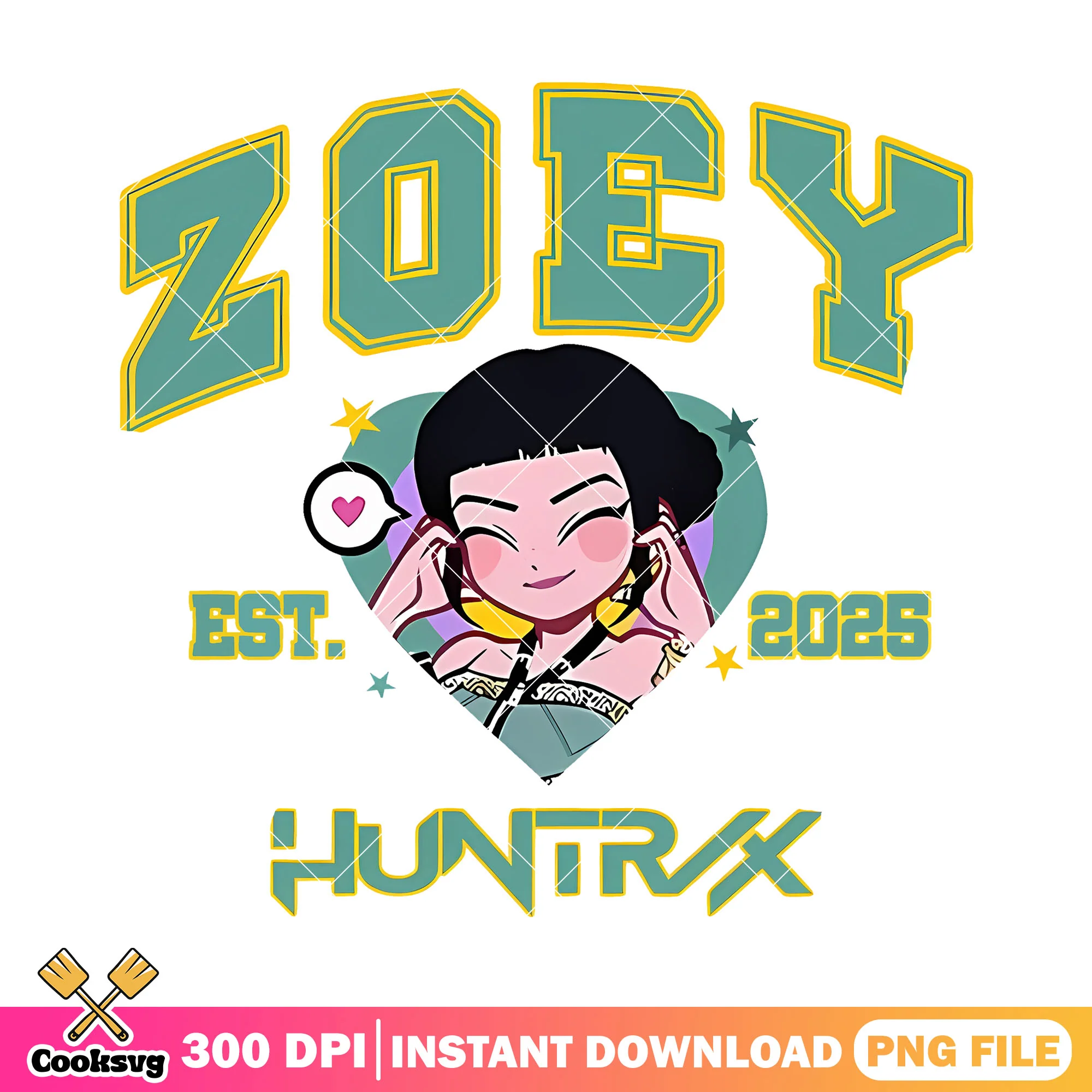 Zoey est 2025 huntrix png, kpop zoey png, huntrix member png