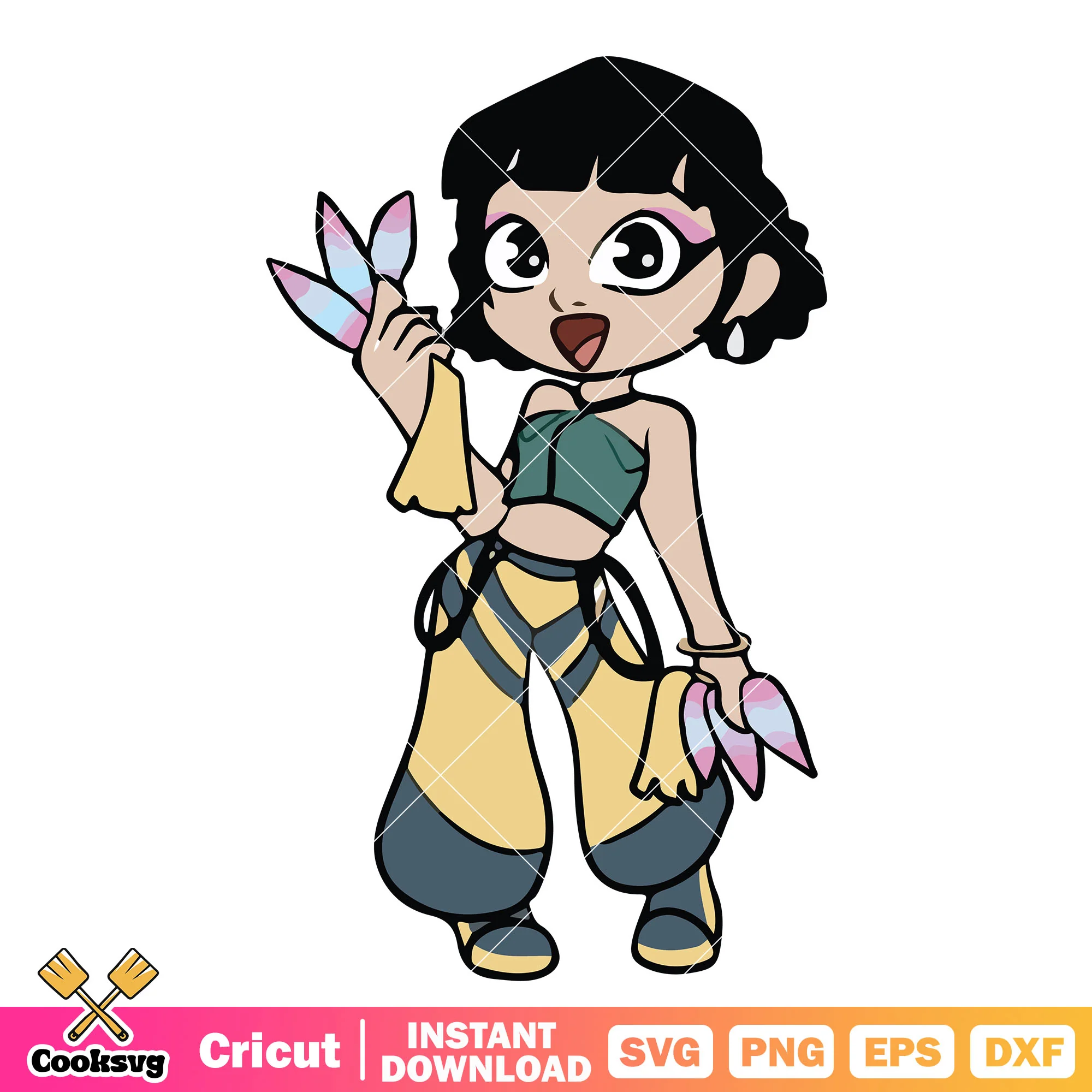 Zoey kpop hunters svg, zoey huntrix svg, kpop demon hunters svg