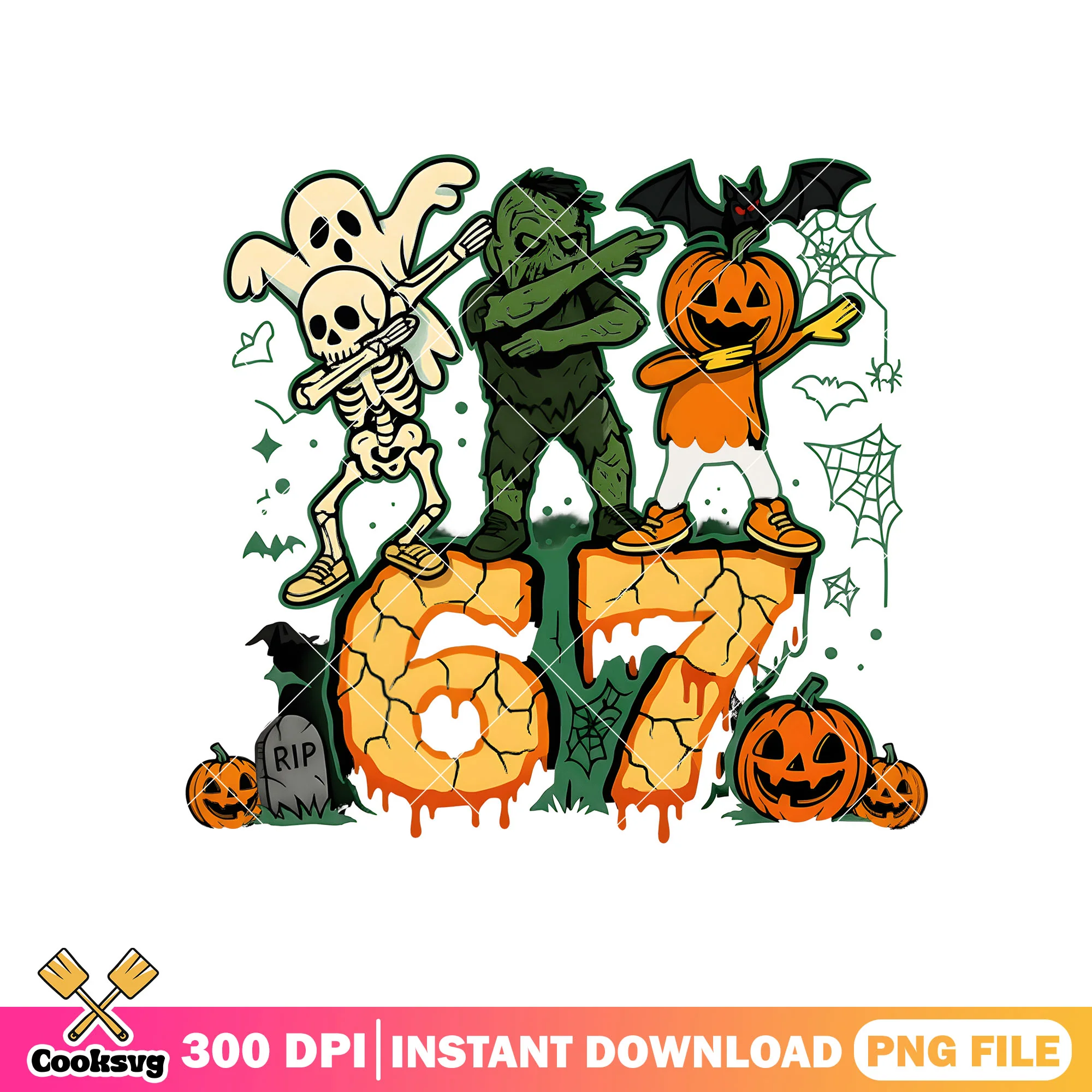 Zombie six seven hand png, six seven spooky png, funny six seven png