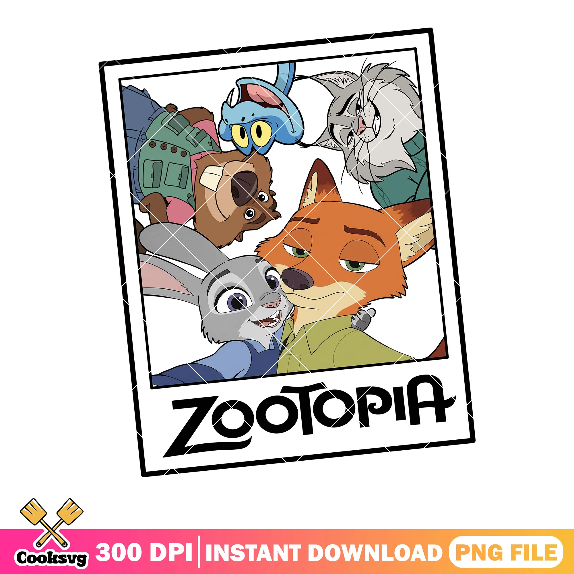 Zootopia stamp couple png, nick zootopia png, disney movies png